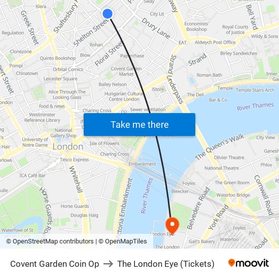 Covent Garden Coin Op to The London Eye (Tickets) map
