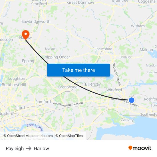 Rayleigh to Harlow map