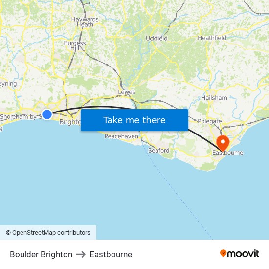 Boulder Brighton Brighton And Hove To Eastbourne Eastbourne With Public Transportation