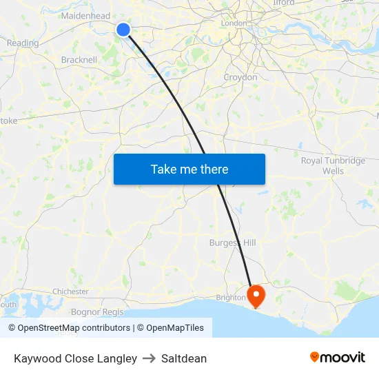 Kaywood Close Langley to Saltdean map