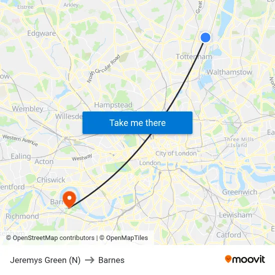 Jeremys Green (N) to Barnes map