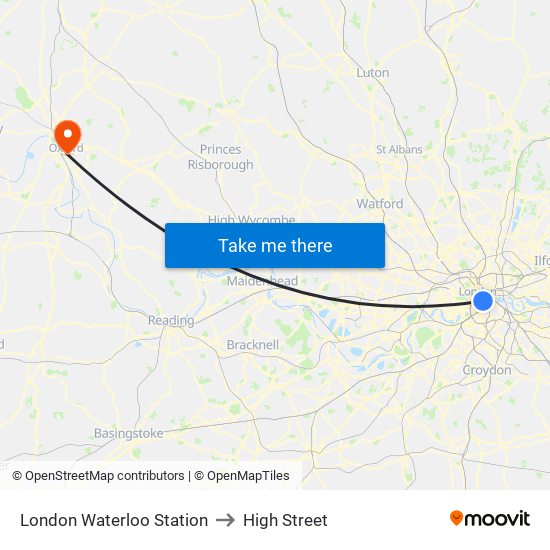 London Waterloo Station to High Street map