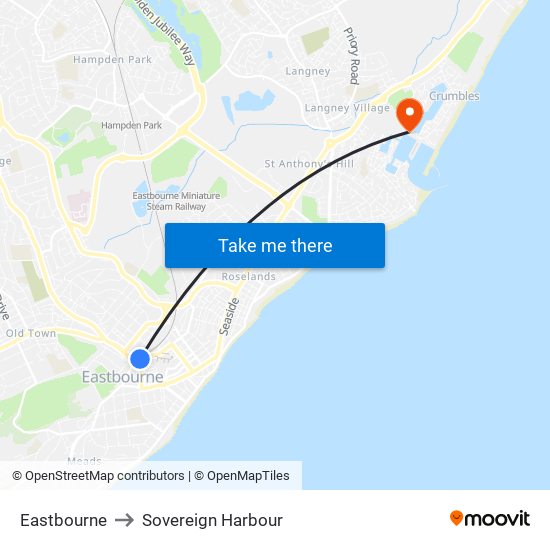 Map Of Sovereign Harbour Eastbourne Eastbourne, London To Sovereign Harbour, Eastbourne With Public  Transportation