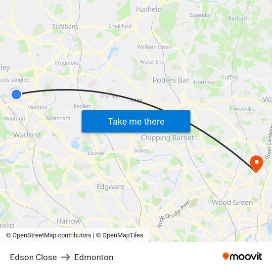 Edson Close to Edmonton map