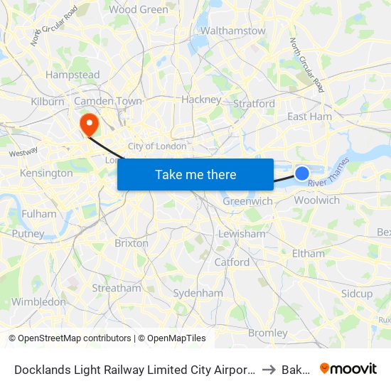 Docklands Light Railway Limited  City Airport Hartmann Rd, North Woolwich, London, E16  2ds to Baker Street map