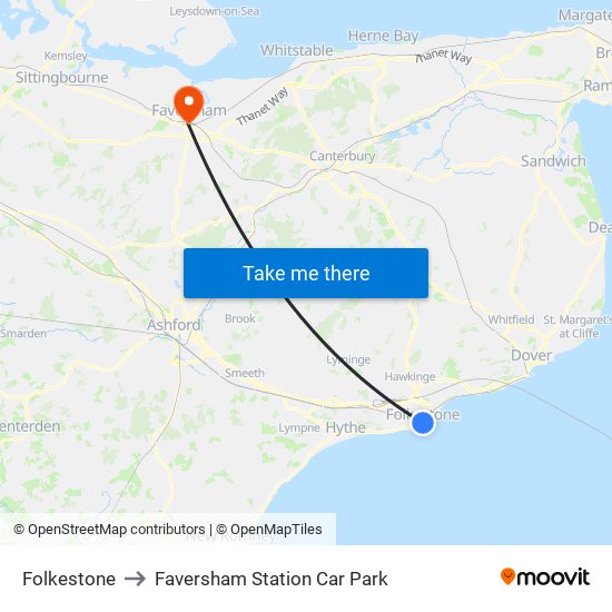 Folkestone to Faversham Station Car Park map