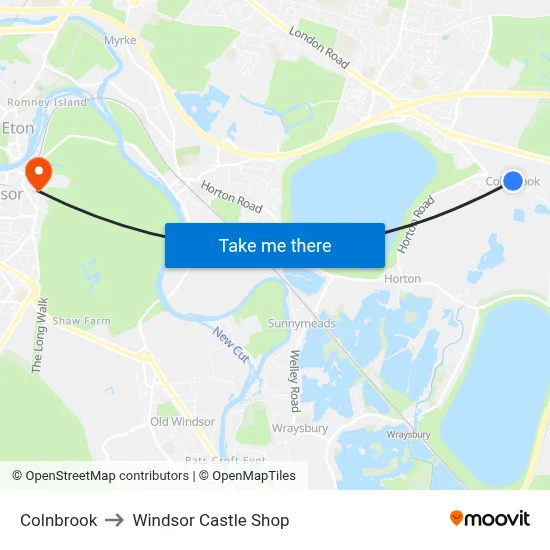 Colnbrook to Windsor Castle Shop map