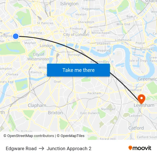 Edgware Road to Junction Approach 2 map