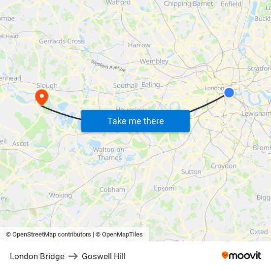 London Bridge to Goswell Hill map