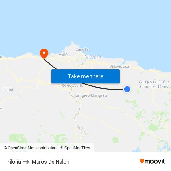 Piloña to Muros De Nalón map