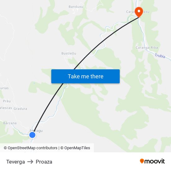 Teverga to Proaza map