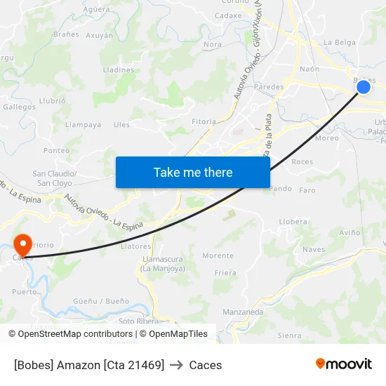 [Bobes]  Amazon [Cta 21469] to Caces map