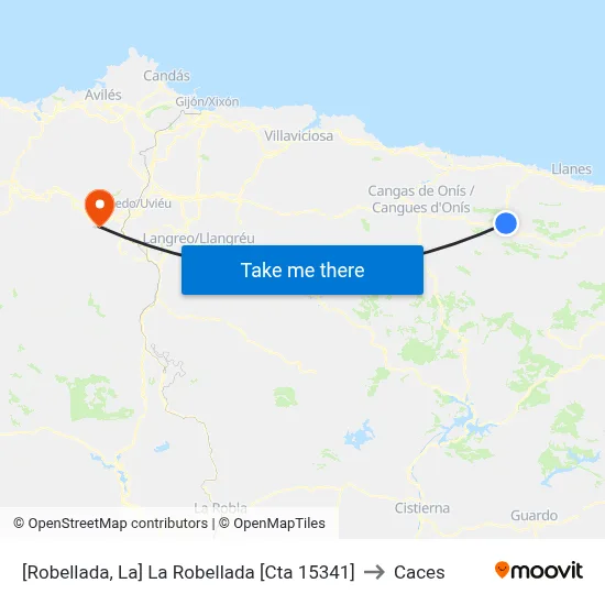 [Robellada, La]  La Robellada [Cta 15341] to Caces map