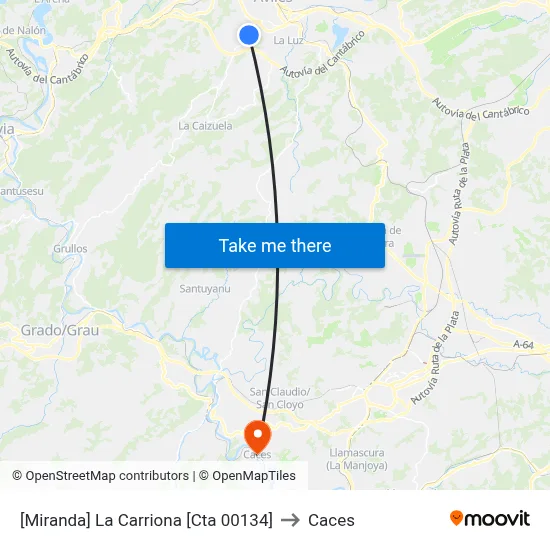 [Miranda]  La Carriona [Cta 00134] to Caces map