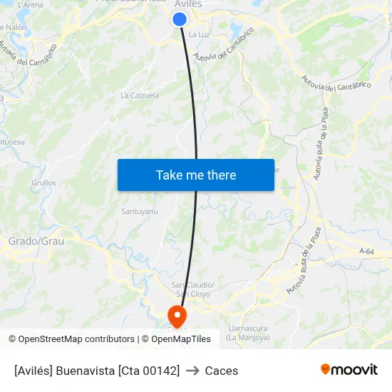 [Avilés]  Buenavista [Cta 00142] to Caces map