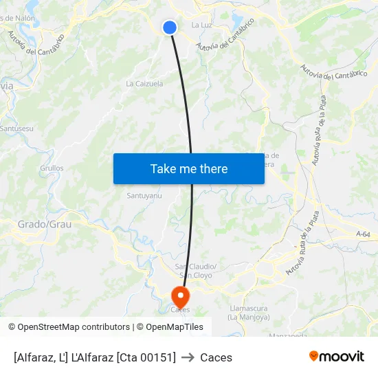 [Alfaraz, L']  L'Alfaraz [Cta 00151] to Caces map