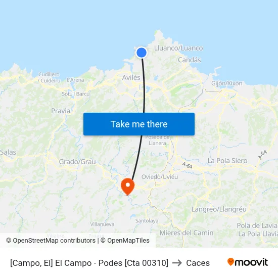[Campo, El]  El Campo - Podes [Cta 00310] to Caces map