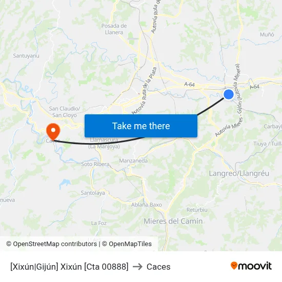 [Xixún|Gijún]  Xixún [Cta 00888] to Caces map