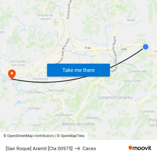 [San Roque]  Aramil [Cta 00975] to Caces map