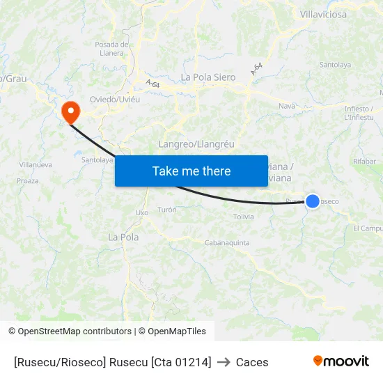 [Rusecu/Rioseco]  Rusecu [Cta 01214] to Caces map