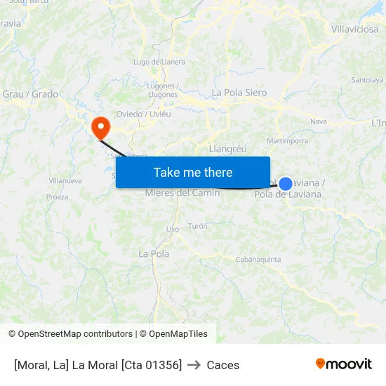 [Moral, La]  La Moral [Cta 01356] to Caces map