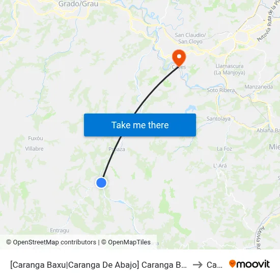 [Caranga Baxu|Caranga De Abajo]  Caranga Baxu [Cta 01623] to Caces map