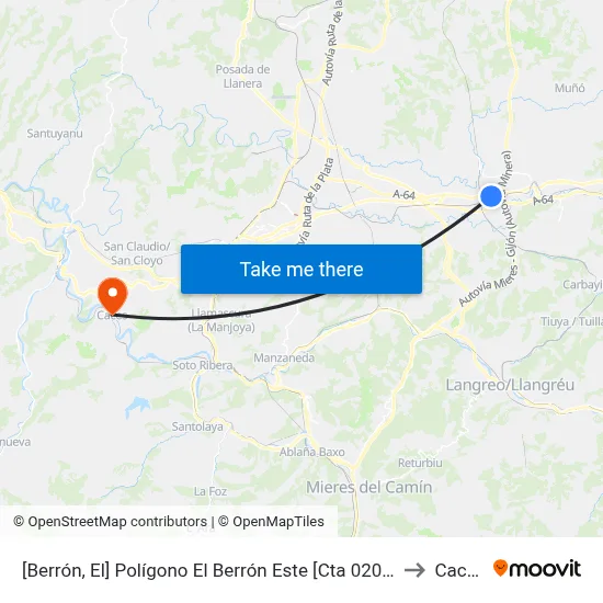 [Berrón, El]  Polígono El Berrón Este [Cta 02034] to Caces map