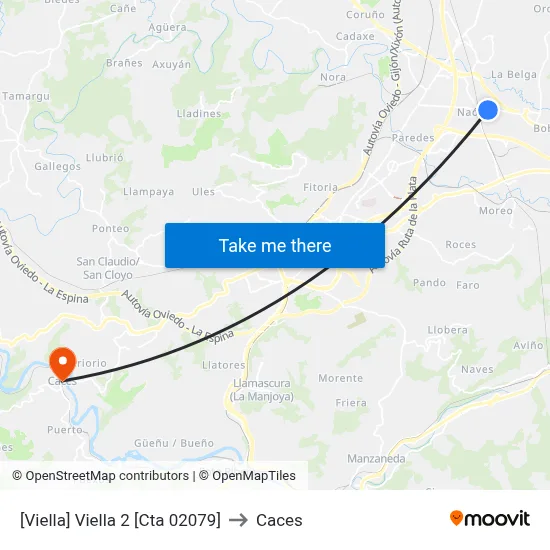 [Viella]  Viella 2 [Cta 02079] to Caces map