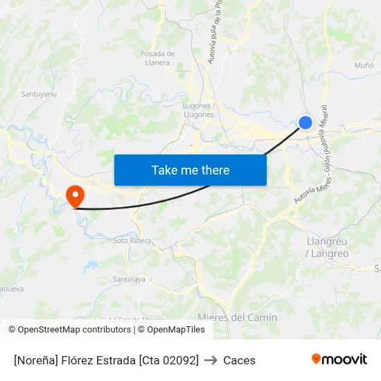 [Noreña]  Flórez Estrada [Cta 02092] to Caces map