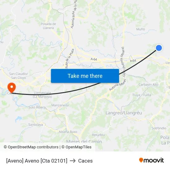 [Aveno]  Aveno [Cta 02101] to Caces map