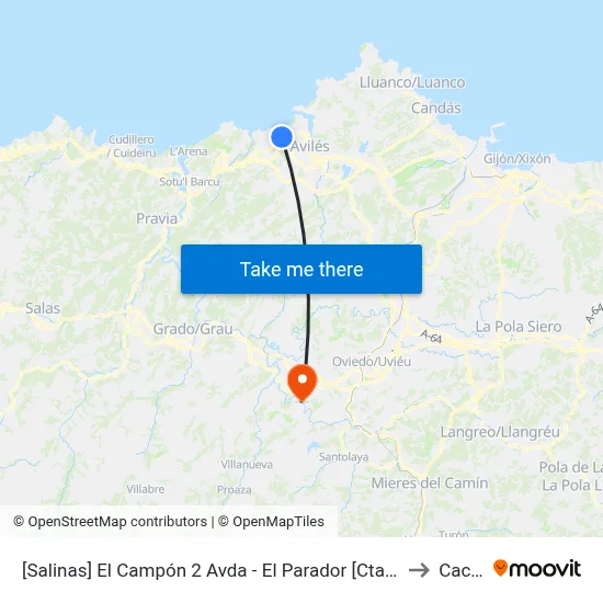 [Salinas]  El Campón 2 Avda - El Parador [Cta 02981] to Caces map