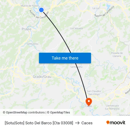 [Sotu|Soto]  Soto Del Barco [Cta 03008] to Caces map
