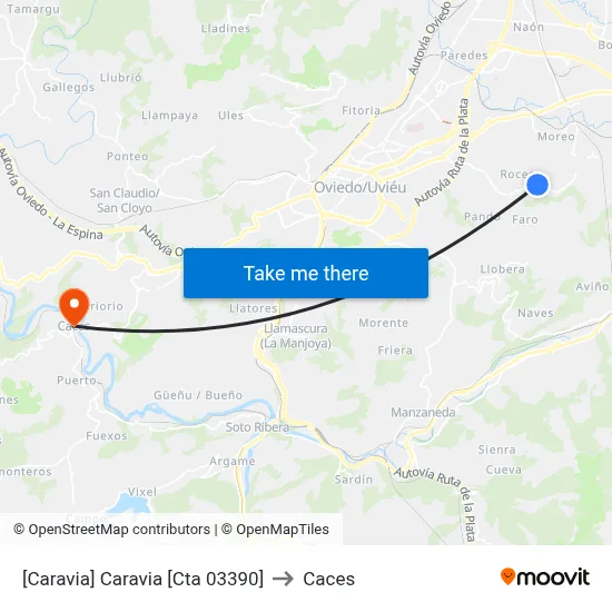 [Caravia]  Caravia [Cta 03390] to Caces map