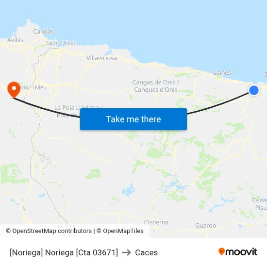 [Noriega]  Noriega [Cta 03671] to Caces map