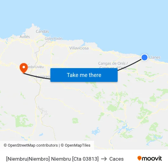 [Niembru|Niembro]  Niembru [Cta 03813] to Caces map