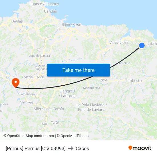 [Pernús]  Pernús [Cta 03993] to Caces map