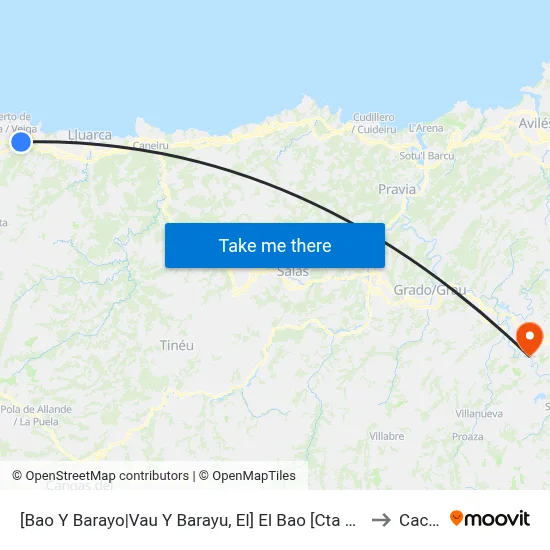 [Bao Y Barayo|Vau Y Barayu, El]  El Bao [Cta 04534] to Caces map