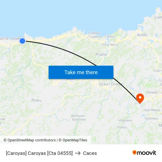 [Caroyas]  Caroyas [Cta 04555] to Caces map