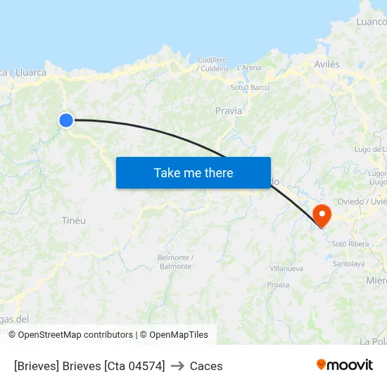[Brieves]  Brieves [Cta 04574] to Caces map