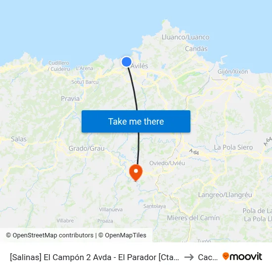 [Salinas]  El Campón 2 Avda - El Parador [Cta 04581] to Caces map