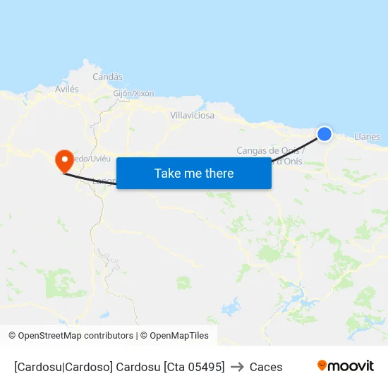 [Cardosu|Cardoso]  Cardosu [Cta 05495] to Caces map