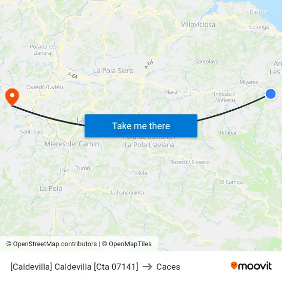 [Caldevilla]  Caldevilla [Cta 07141] to Caces map