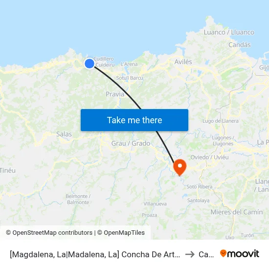 [Magdalena, La|Madalena, La]  Concha De Artedo [Cta 07333] to Caces map