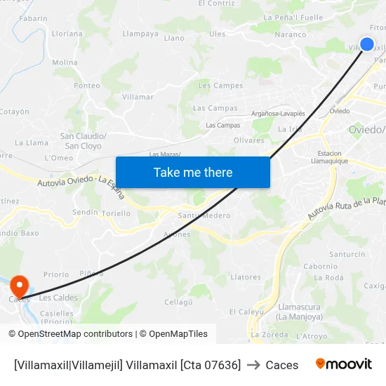 [Villamaxil|Villamejil]  Villamaxil [Cta 07636] to Caces map