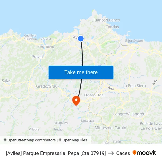 [Avilés]  Parque Empresarial Pepa [Cta 07919] to Caces map