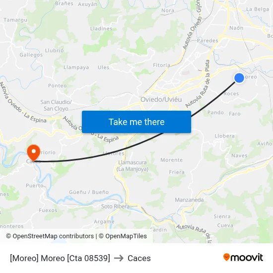 [Moreo]  Moreo [Cta 08539] to Caces map