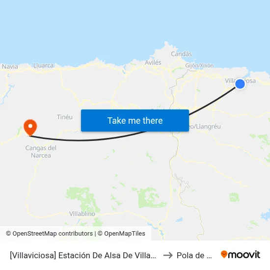[Villaviciosa]  Estación De Alsa De Villaviciosa. [Cta 05094] to Pola de Allande map