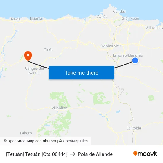 [Tetuán]  Tetuán [Cta 00444] to Pola de Allande map