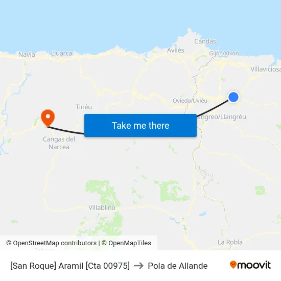 [San Roque]  Aramil [Cta 00975] to Pola de Allande map