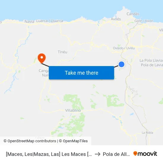 [Maces, Les|Mazas, Las]  Les Maces [Cta 01580] to Pola de Allande map